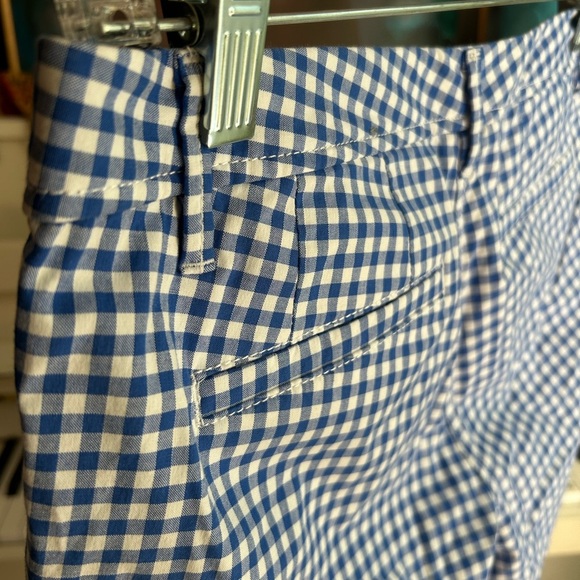 Talbots Petite Blue and White Checkered Cropped Pants 6P - Picture 13 of 16
